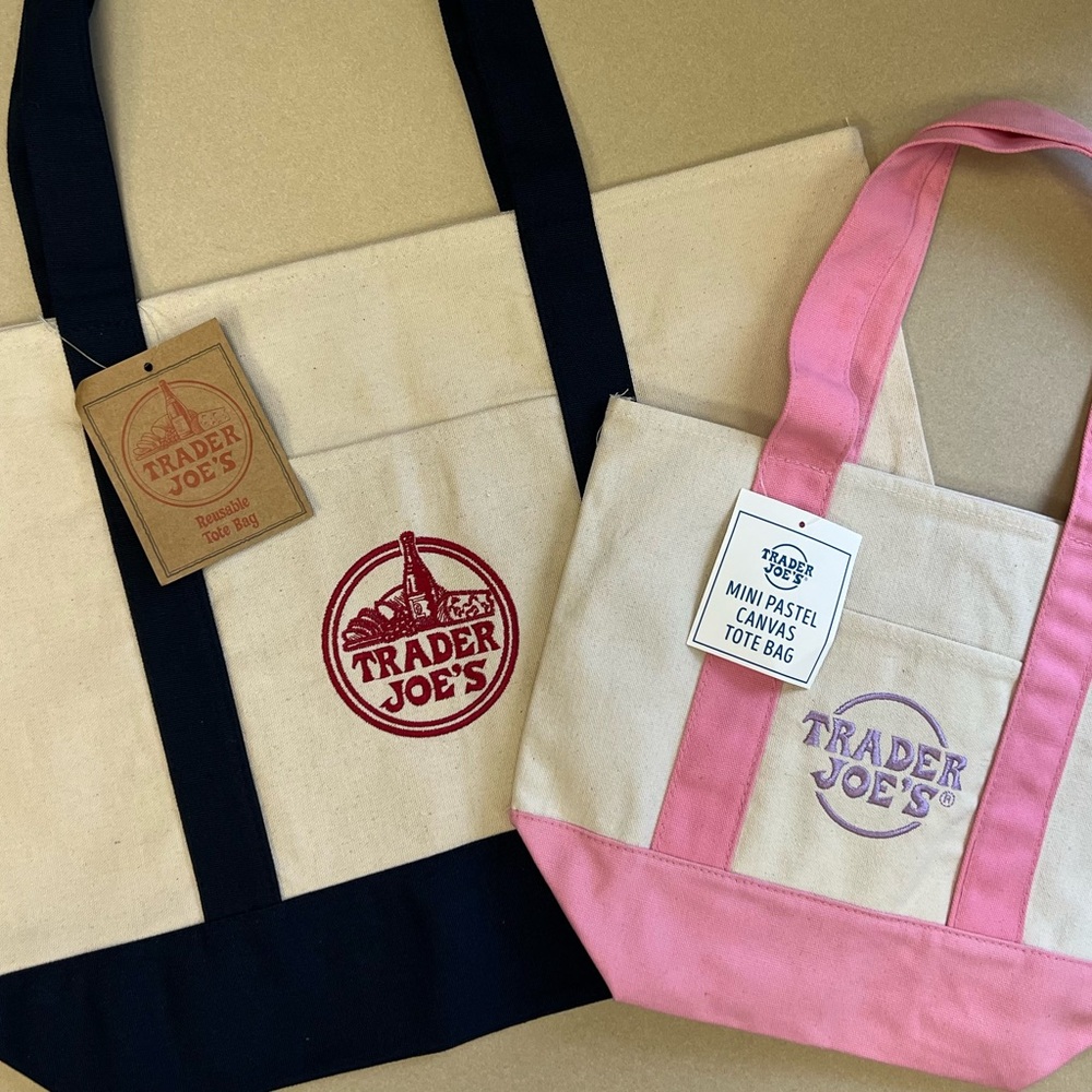 Mommy and Me Set Trader Joe’s Canvas Tote Bags